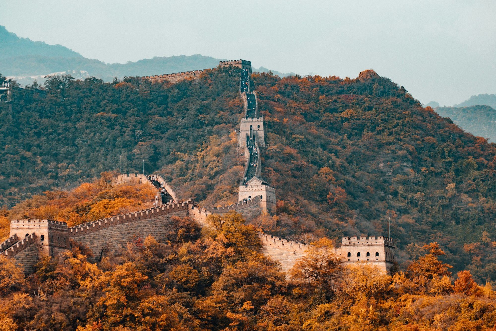 La Grande Muraille de Chine en automne