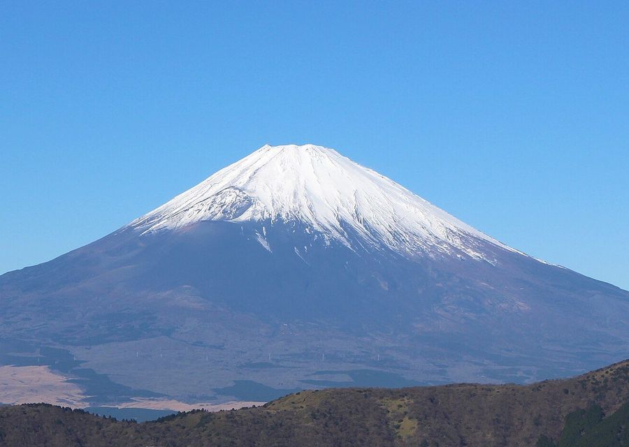Le mont Fuji enneigé